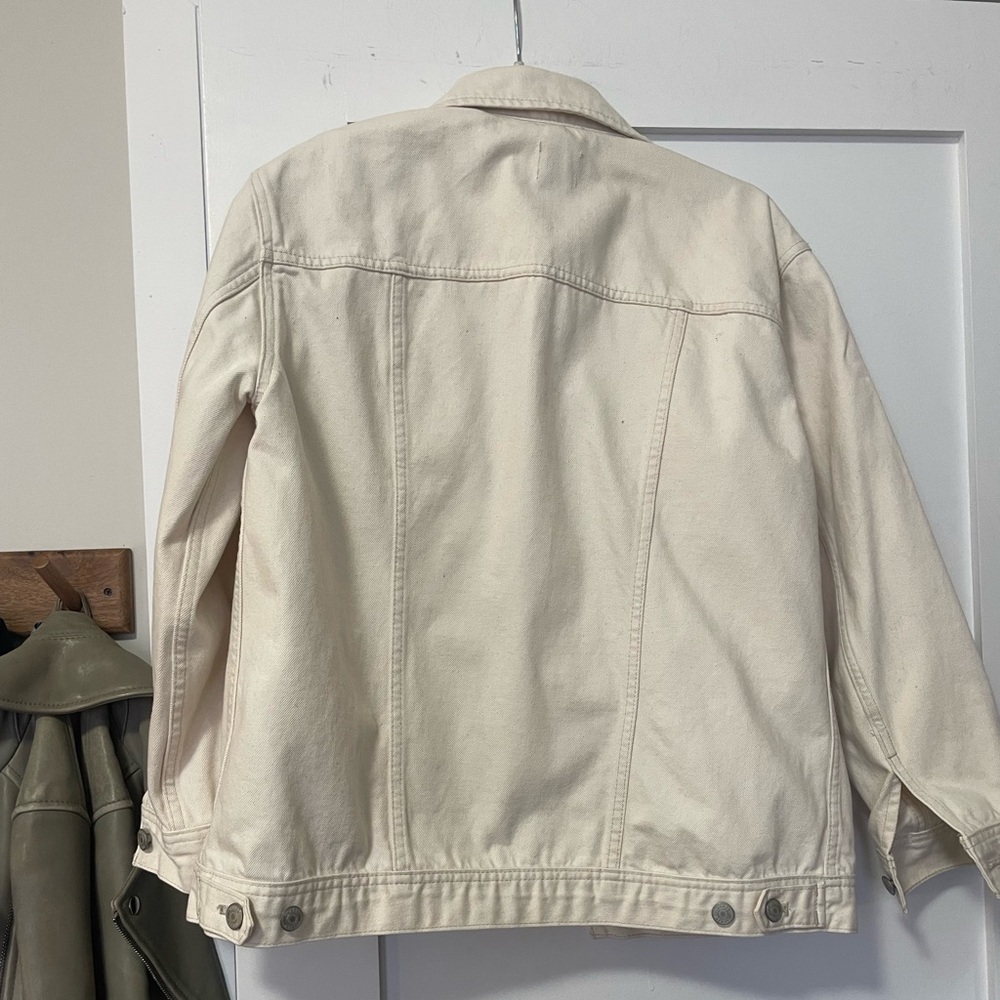 J.Crew Relaxed Denim Jacket in Ecru - Picture 2 of 5